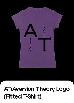 AT/Aversion Theory Logo Fitted T-Shirt (Back)